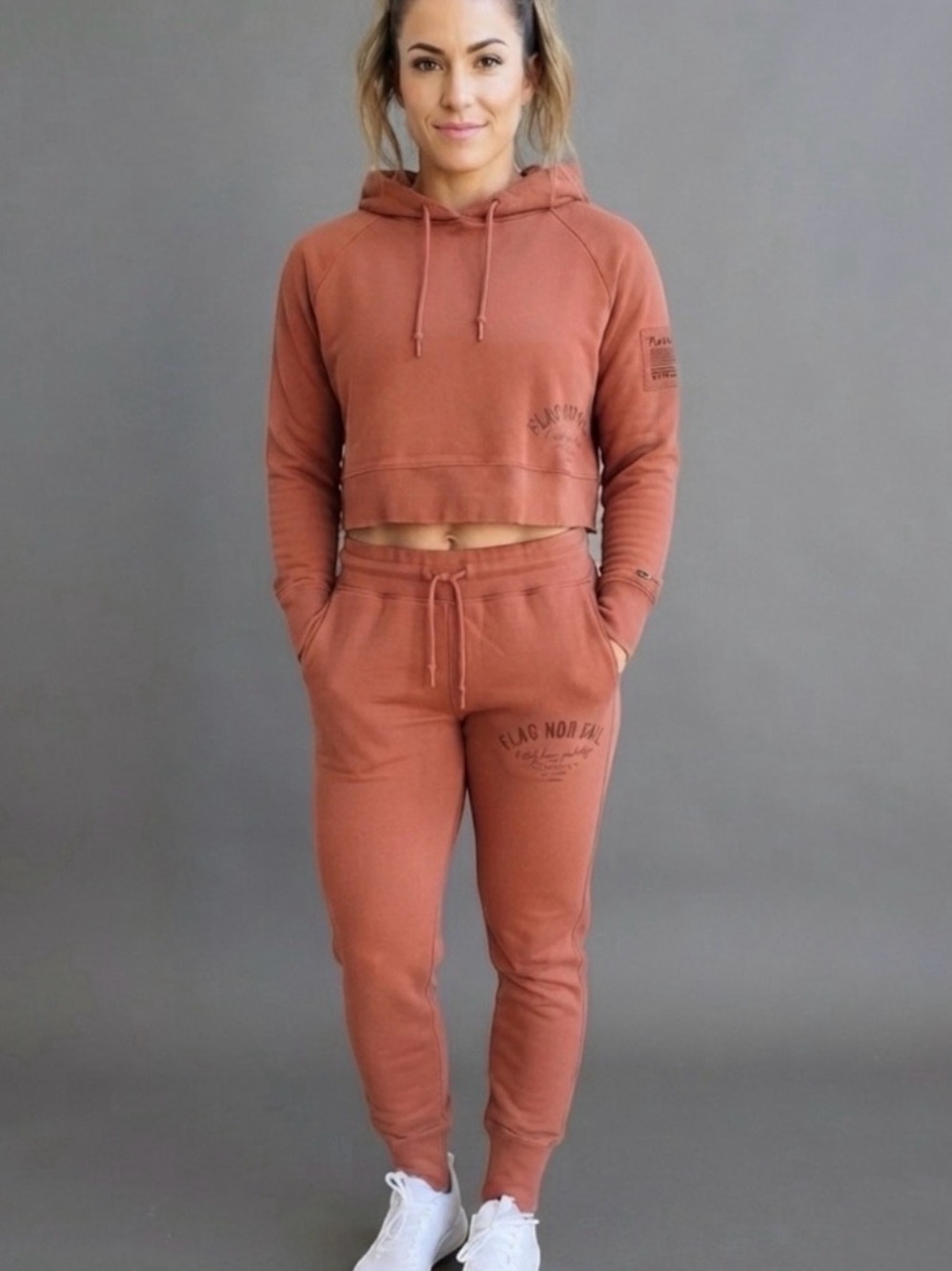 flag nor fail Good Days cropped hoodie and sweatpants set - small EUC